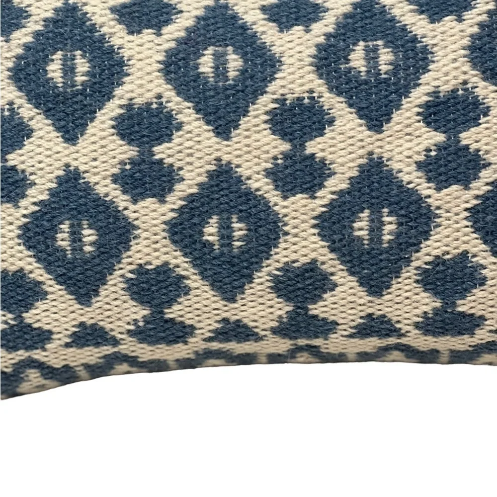 Magnolia Home Joanna Gaines Blue Ivory Wool Blend Loloi Pillow